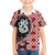 Red Taniko Motif Aotearoa Manaia and Silver Fern Hawaiian Shirt