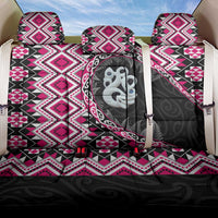 Pink Taniko Motif Aotearoa Manaia and Silver Fern Back Car Seat Cover LT03 One Size Pink - Polynesian Pride