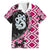 Pink Taniko Motif Aotearoa Manaia and Silver Fern Hawaiian Shirt