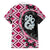 Pink Taniko Motif Aotearoa Manaia and Silver Fern Hawaiian Shirt