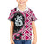 Pink Taniko Motif Aotearoa Manaia and Silver Fern Hawaiian Shirt