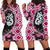 Pink Taniko Motif Aotearoa Manaia and Silver Fern Hoodie Dress