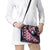 Pink Taniko Motif Aotearoa Manaia and Silver Fern Shoulder Handbag