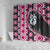 Pink Taniko Motif Aotearoa Manaia and Silver Fern Shower Curtain