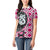 Pink Taniko Motif Aotearoa Manaia and Silver Fern Women Polo Shirt