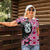 Pink Taniko Motif Aotearoa Manaia and Silver Fern Women Polo Shirt