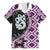 Purple Taniko Motif Aotearoa Manaia and Silver Fern Hawaiian Shirt