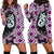 Purple Taniko Motif Aotearoa Manaia and Silver Fern Hoodie Dress