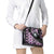 Purple Taniko Motif Aotearoa Manaia and Silver Fern Shoulder Handbag