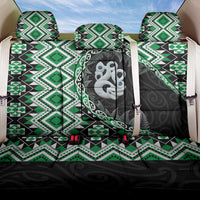 Green Taniko Motif Aotearoa Manaia and Silver Fern Back Car Seat Cover