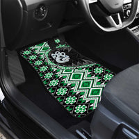 Green Taniko Motif Aotearoa Manaia and Silver Fern Car Mats LT03 - Polynesian Pride