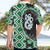 Green Taniko Motif Aotearoa Manaia and Silver Fern Hawaiian Shirt