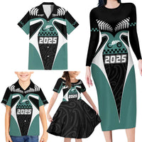 Custom New Zealand Bicycle 2025 Family Matching Long Sleeve Bodycon Dress and Hawaiian Shirt LT03 - Polynesian Pride