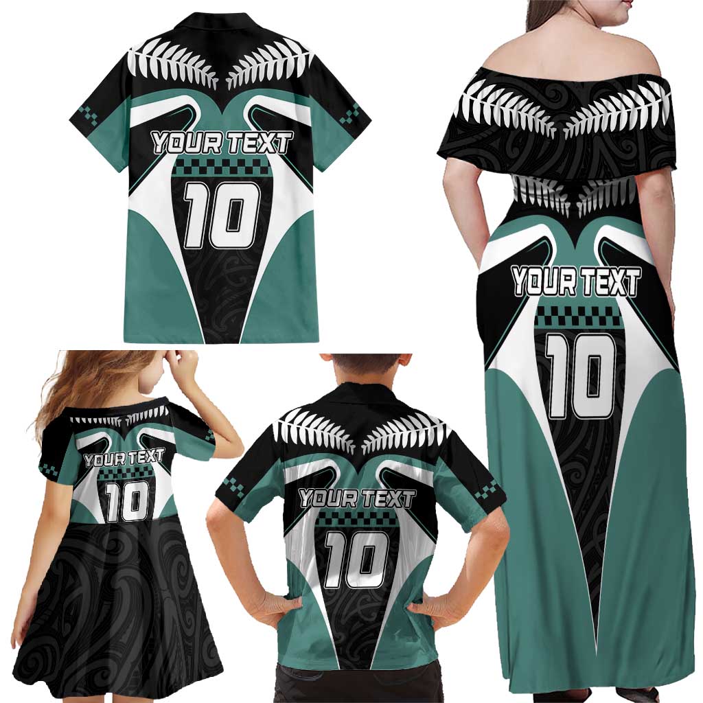 Custom New Zealand Bicycle 2025 Family Matching Off Shoulder Maxi Dress and Hawaiian Shirt LT03 - Polynesian Pride