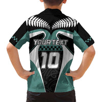 Custom New Zealand Bicycle 2025 Family Matching Off Shoulder Short Dress and Hawaiian Shirt LT03 - Polynesian Pride