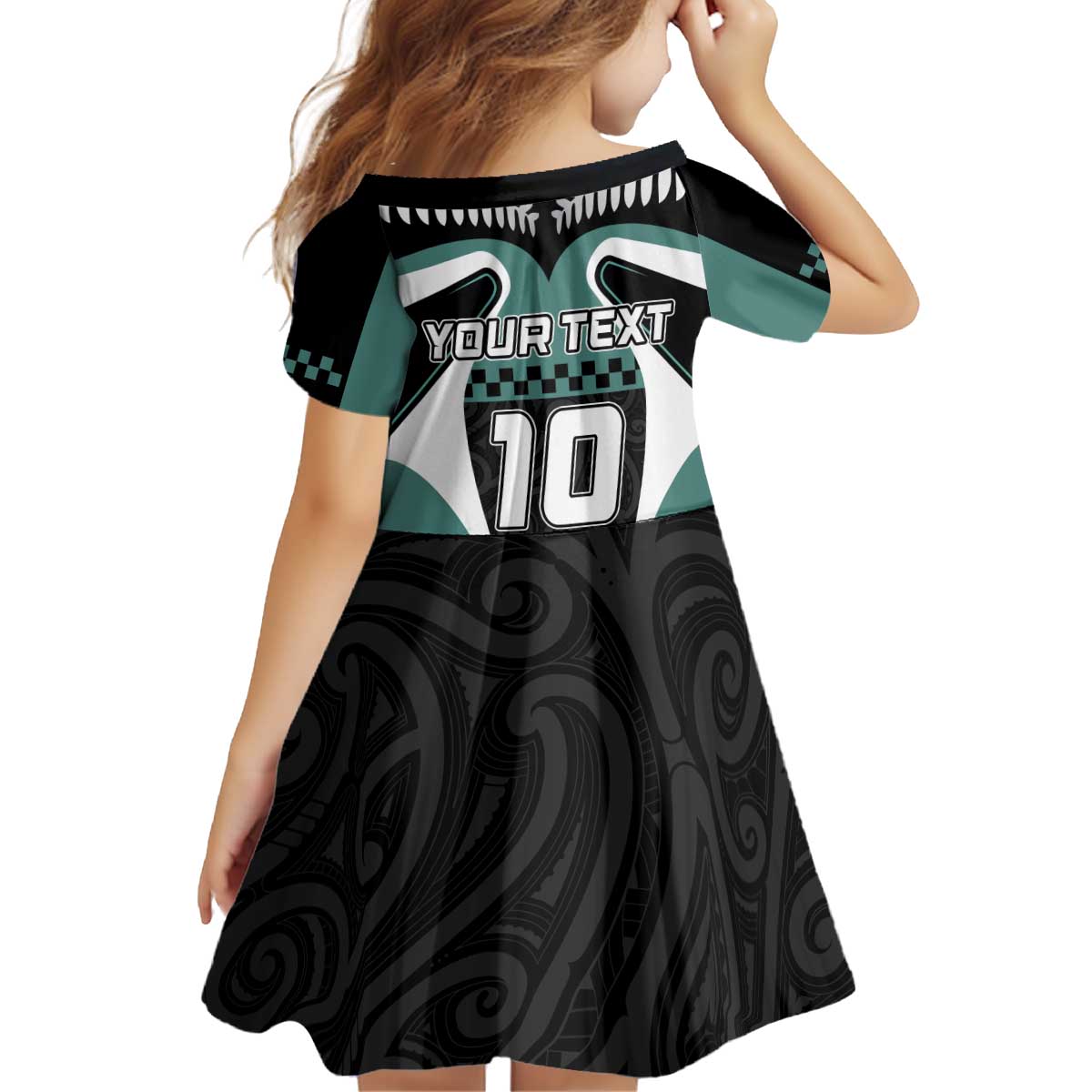 Custom New Zealand Bicycle 2025 Kid Short Sleeve Dress