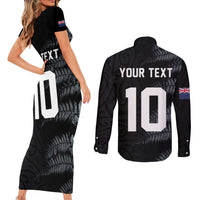 Custom New Zealand Football-Towards World Cup 2026 Couples Matching Short Sleeve Bodycon Dress and Long Sleeve Button Shirt LT03 - Polynesian Pride