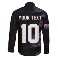 Custom New Zealand Football-Towards World Cup 2026 Family Matching Off The Shoulder Long Sleeve Dress and Hawaiian Shirt LT03 - Polynesian Pride