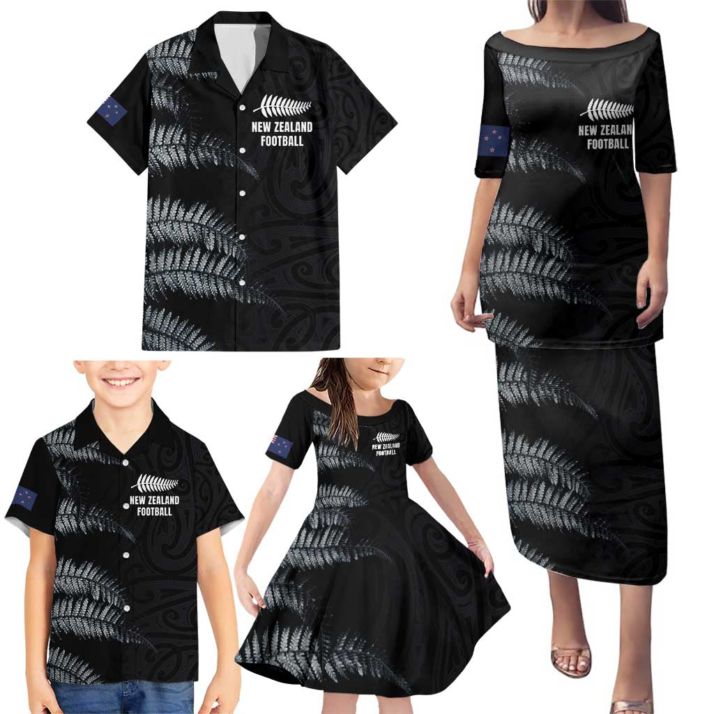 Custom New Zealand Football-Towards World Cup 2026 Family Matching Puletasi and Hawaiian Shirt LT03 - Polynesian Pride