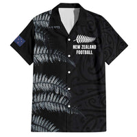 Custom New Zealand Football-Towards World Cup 2026 Family Matching Short Sleeve Bodycon Dress and Hawaiian Shirt LT03 Dad's Shirt - Short Sleeve Black - Polynesian Pride
