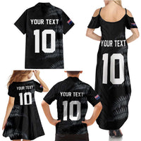 Custom New Zealand Football-Towards World Cup 2026 Family Matching Summer Maxi Dress and Hawaiian Shirt LT03 - Polynesian Pride
