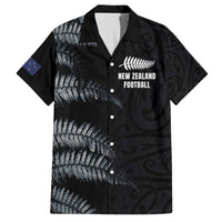 Custom New Zealand Football-Towards World Cup 2026 Family Matching Tank Maxi Dress and Hawaiian Shirt LT03 Dad's Shirt - Short Sleeve Black - Polynesian Pride