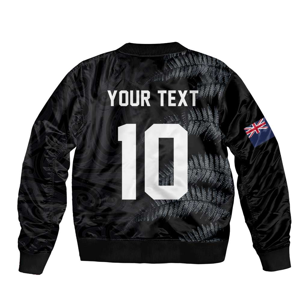 Custom New Zealand Football-Towards World Cup 2026 Sleeve Zip Bomber Jacket