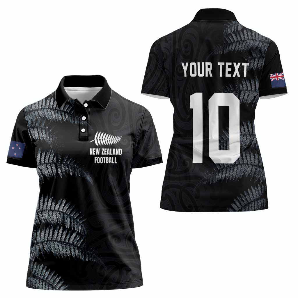 Custom New Zealand Football-Towards World Cup 2026 Women Polo Shirt LT03 - Polynesian Pride