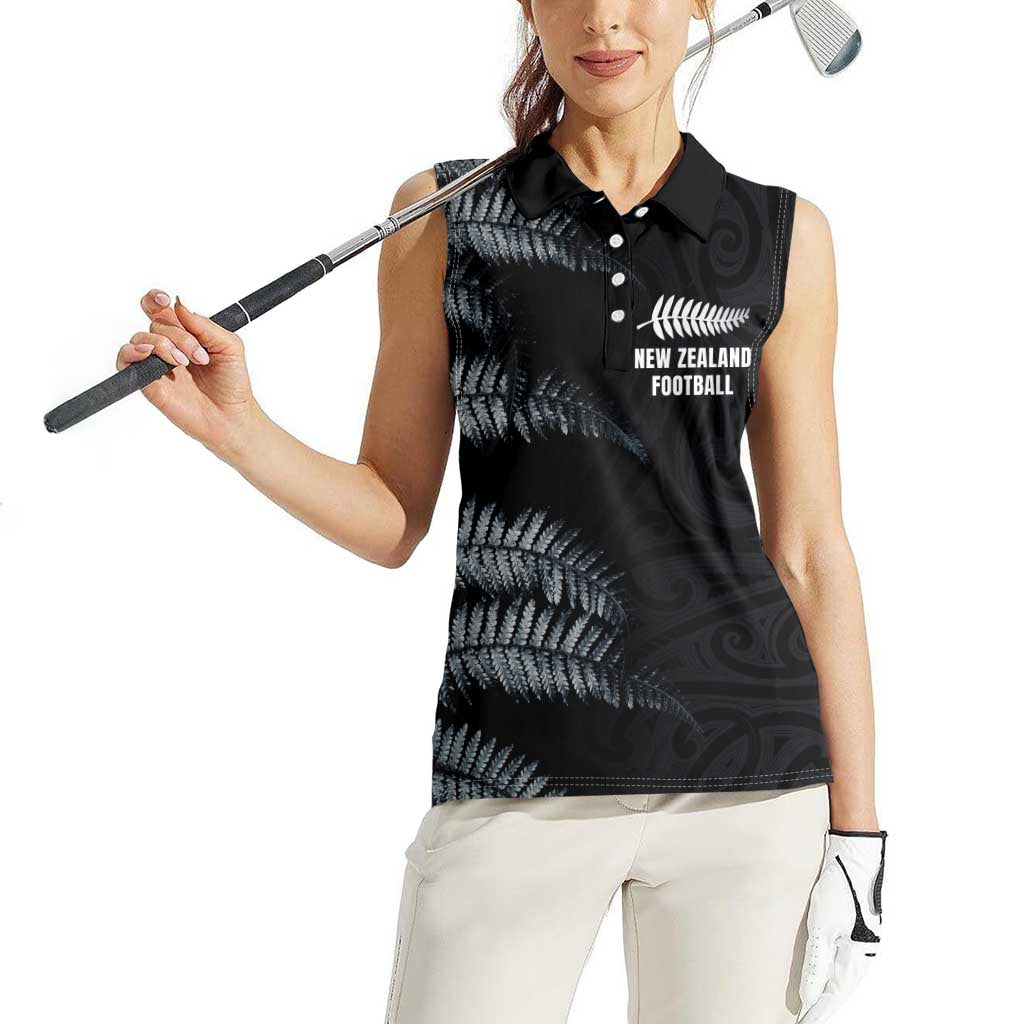 Custom New Zealand Football-Towards World Cup 2026 Women Sleeveless Polo Shirt LT03 - Polynesian Pride