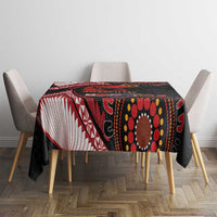 Tonga and Australia ANZAC Day Tablecloth Aboriginal and Ngatu Art Pattern - Gallipoli Lest We Forget