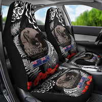New Zealand and Cook Islands ANZAC Day Car Seat Cover Gallipoli Lest We Forget Tatau Art Tribal and Maori Tattoo with Fern LT03 - Polynesian Pride
