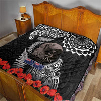 New Zealand and Cook Islands ANZAC Day Quilt Gallipoli Lest We Forget Tatau Art Tribal and Maori Tattoo with Fern LT03 - Polynesian Pride