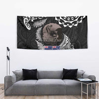 New Zealand and Cook Islands ANZAC Day Tapestry Gallipoli Lest We Forget Tatau Art Tribal and Maori Tattoo with Fern LT03 - Polynesian Pride