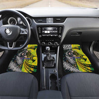 New Zealand and Cook Islands Together Car Mats Tatau Art Tribal Pattern-Maori Tattoo with Fern and Paua Shell LT03 Set 2pcs - Front Art - Polynesian Pride