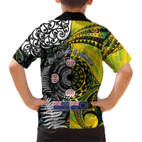 New Zealand and Cook Islands Together Hawaiian Shirt Tatau Art Tribal Pattern-Maori Tattoo with Fern and Paua Shell LT03 - Polynesian Pride