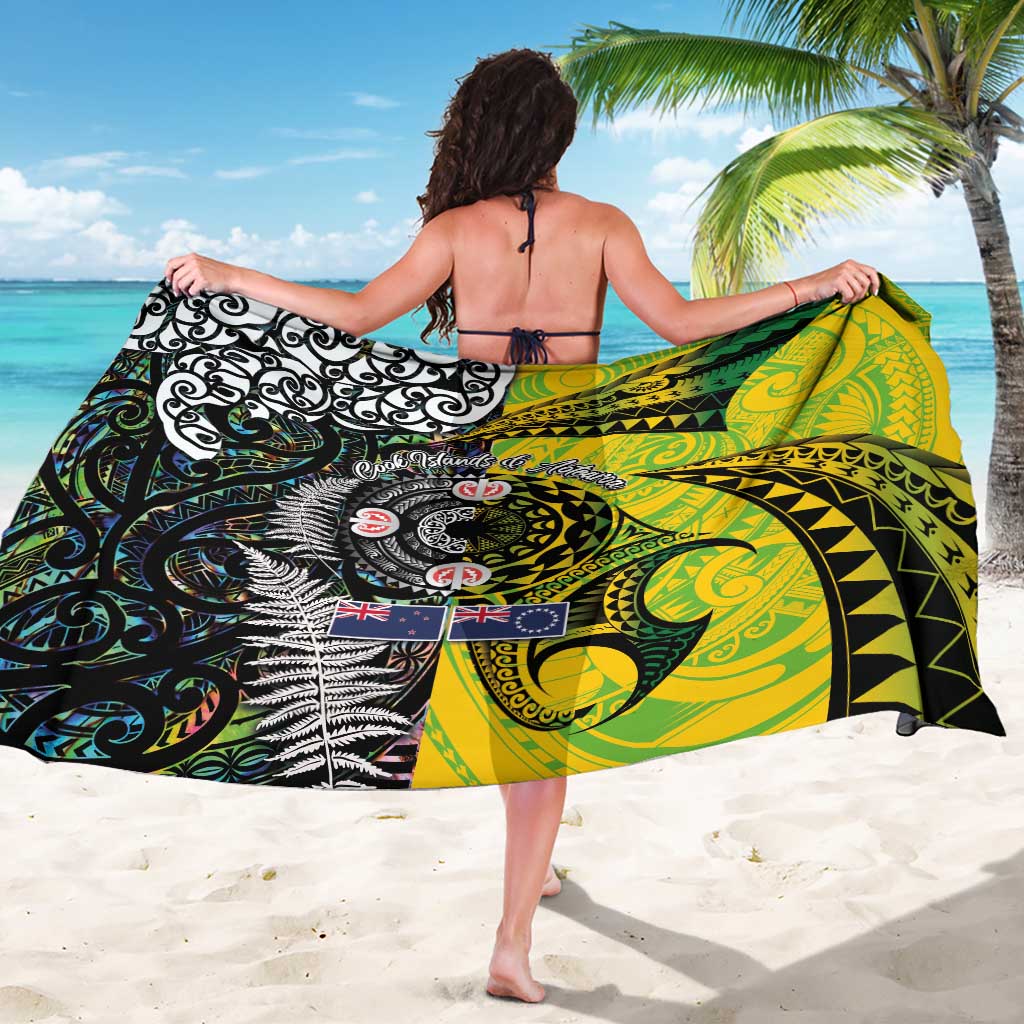 New Zealand and Cook Islands Together Sarong Tatau Art Tribal Pattern-Maori Tattoo with Fern and Paua Shell LT03 - Polynesian Pride