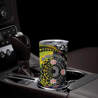 New Zealand and Cook Islands Together Tumbler Cup Tatau Art Tribal Pattern-Maori Tattoo with Fern and Paua Shell LT03 - Polynesian Pride