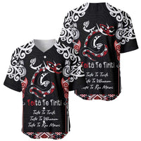 Aotearoa Toitu Te Tiriti-Maori Taniwha Baseball Jersey Toitu Te Whenua Toitu Te Reo Maori LT03 - Polynesian Pride