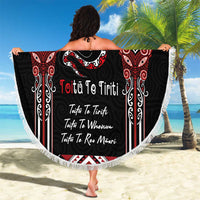 Aotearoa Toitu Te Tiriti-Maori Taniwha Beach Blanket Toitu Te Whenua Toitu Te Reo Maori LT03 - Polynesian Pride