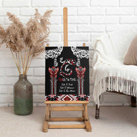 Aotearoa Toitu Te Tiriti-Maori Taniwha Canvas Wall Art Toitu Te Whenua Toitu Te Reo Maori LT03 - Polynesian Pride