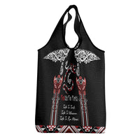Aotearoa Toitu Te Tiriti-Maori Taniwha Grocery Bag Toitu Te Whenua Toitu Te Reo Maori LT03 - Polynesian Pride