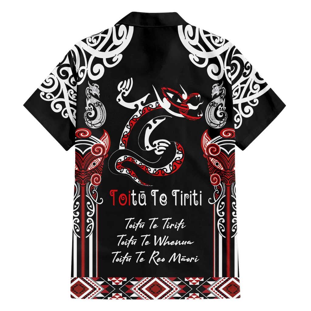 Aotearoa Toitu Te Tiriti-Maori Taniwha Hawaiian Shirt Toitu Te Whenua Toitu Te Reo Maori LT03 - Polynesian Pride