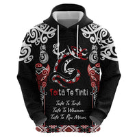 Aotearoa Toitu Te Tiriti-Maori Taniwha Hoodie Toitu Te Whenua Toitu Te Reo Maori LT03 - Polynesian Pride