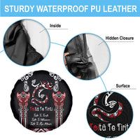 Aotearoa Toitu Te Tiriti-Maori Taniwha Spare Tire Cover Toitu Te Whenua Toitu Te Reo Maori LT03 - Polynesian Pride