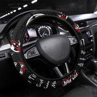 Aotearoa Toitu Te Tiriti-Maori Taniwha Steering Wheel Cover Toitu Te Whenua Toitu Te Reo Maori LT03 Universal Fit Black - Polynesian Pride
