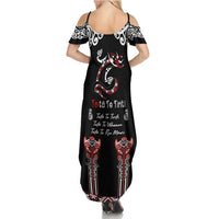 Aotearoa Toitu Te Tiriti-Maori Taniwha Summer Maxi Dress Toitu Te Whenua Toitu Te Reo Maori LT03 - Polynesian Pride