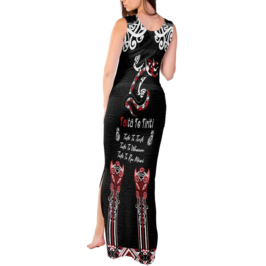Aotearoa Toitu Te Tiriti-Maori Taniwha Tank Maxi Dress Toitu Te Whenua Toitu Te Reo Maori LT03 - Polynesian Pride