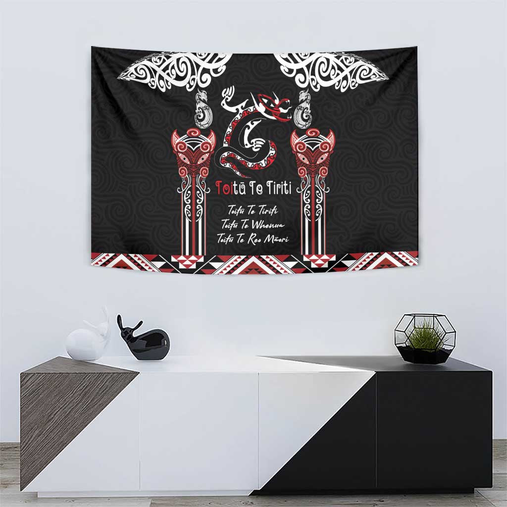 Aotearoa Toitu Te Tiriti-Maori Taniwha Tapestry Toitu Te Whenua Toitu Te Reo Maori LT03 - Polynesian Pride