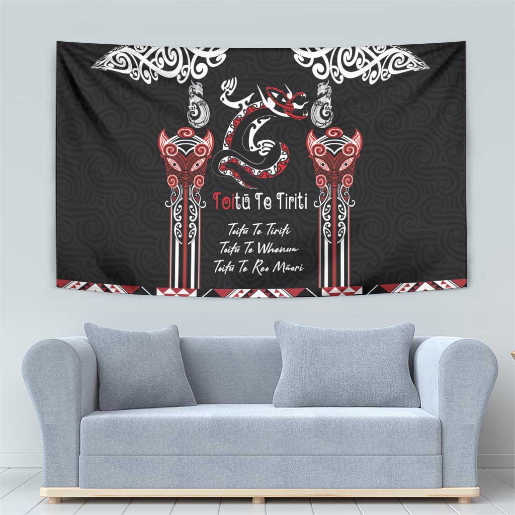 Aotearoa Toitu Te Tiriti-Maori Taniwha Tapestry Toitu Te Whenua Toitu Te Reo Maori LT03 - Polynesian Pride
