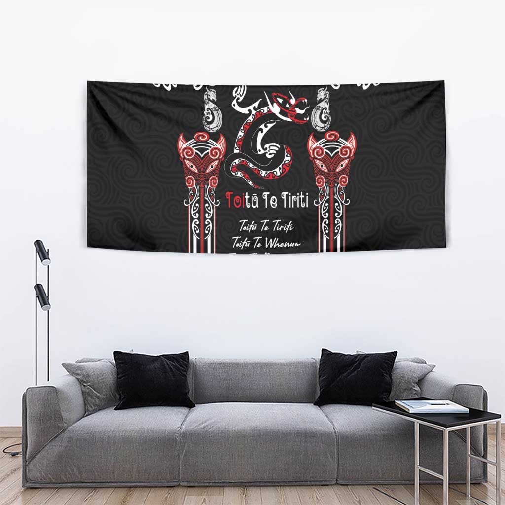 Aotearoa Toitu Te Tiriti-Maori Taniwha Tapestry Toitu Te Whenua Toitu Te Reo Maori LT03 - Polynesian Pride